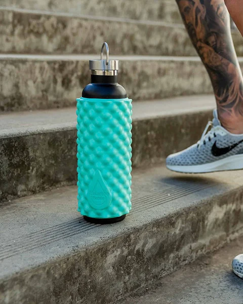 Balance Bottle foam roller water bottle on stadium steps