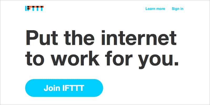 Advertisement for IFTTT
