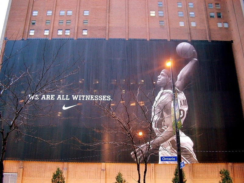 Lebron Brand on Display on a giant poster