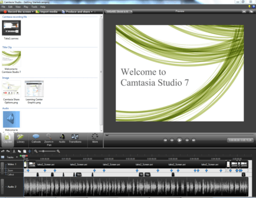 Camtasia Studio screenshot