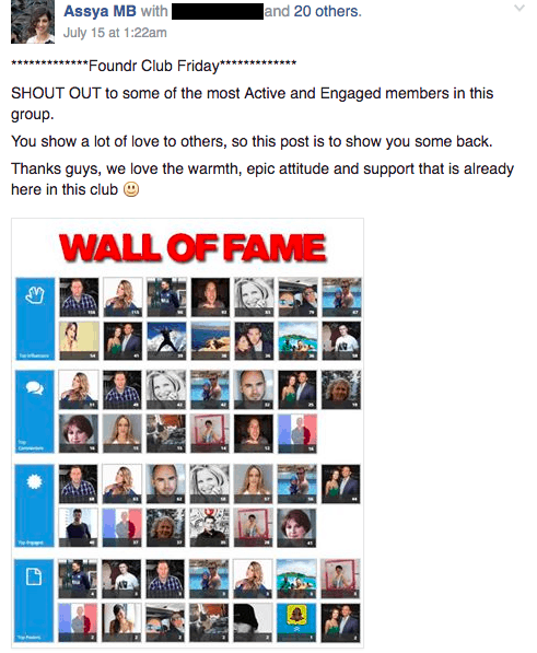 online communities wall of fame