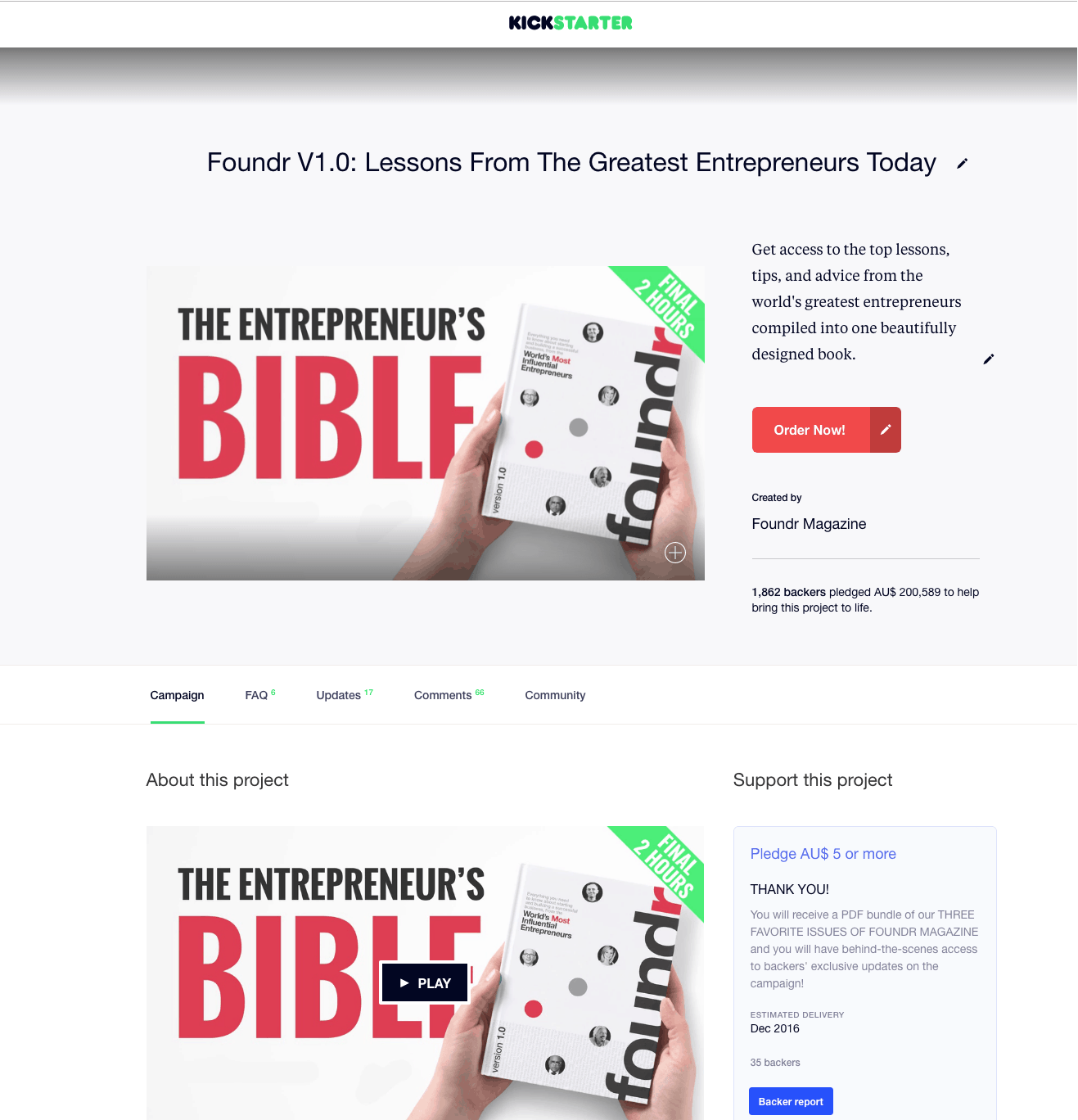 Here's How We Generated 200589 in Pre Sales for our Coffee Table Book