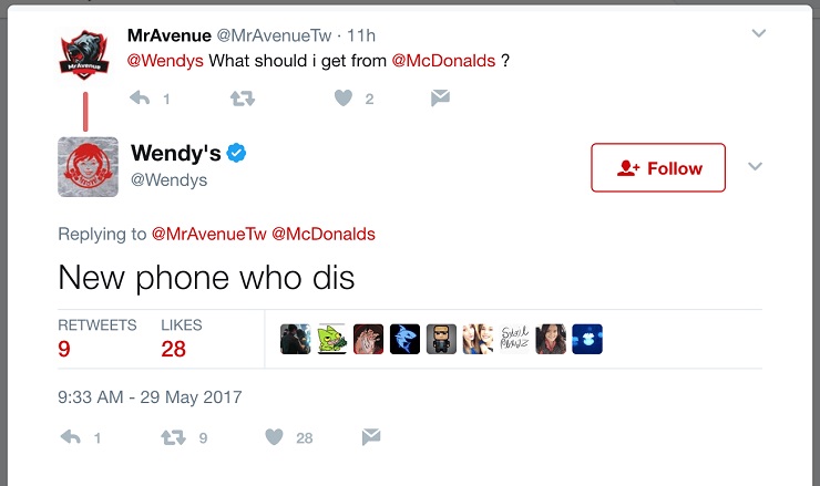 Struggling Small Business- Wendy's Twitter