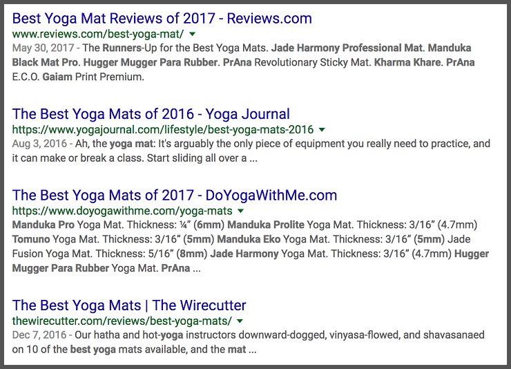 User generated content- New Yoga Mat Google Search Results