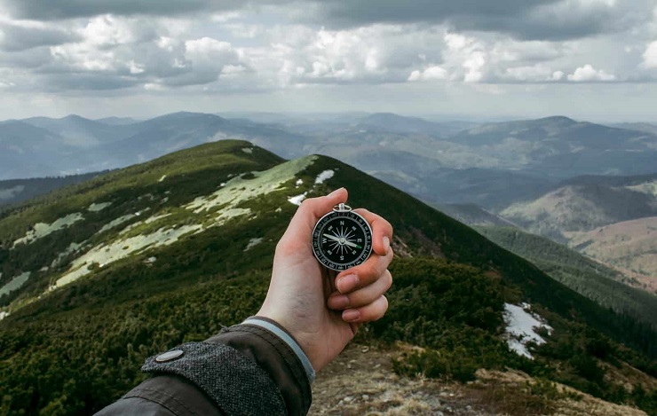 goal-setting - compass and nature