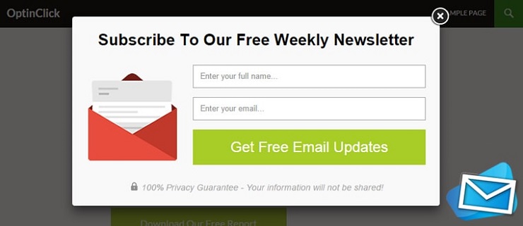 Email newsletters- optinclick header