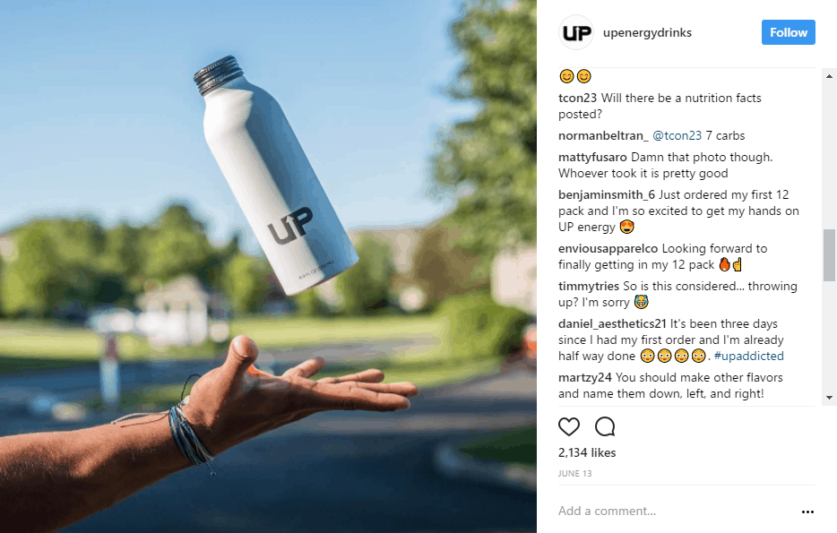 Instagram influencer marketing- real instagram comments example