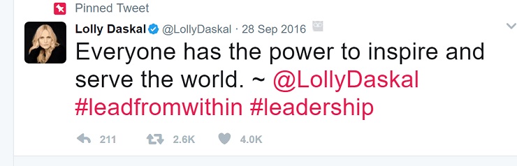 Be remarkable- Lolly Daskal Tweet