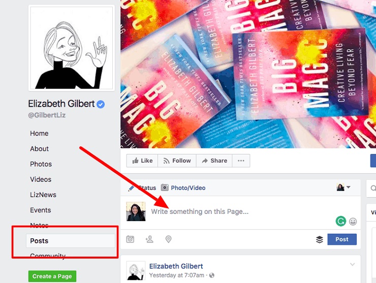 Find someone's email address - Elizabeth Gilbert Facebook