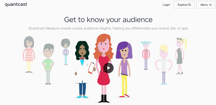 Target Audience- Quantcast Homepage