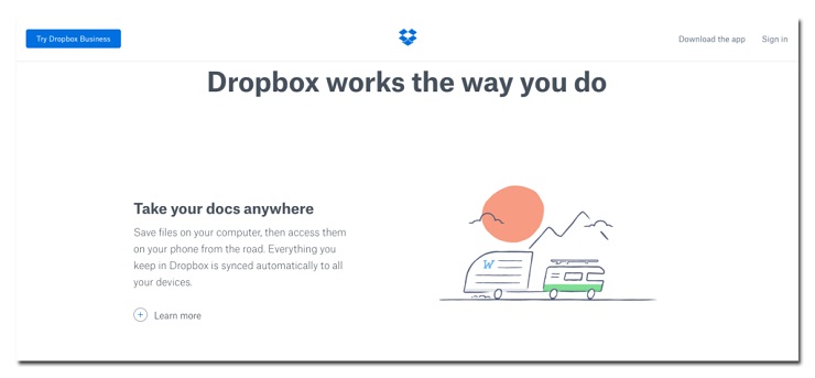 Startup brand messaging mistakes- Dropbox