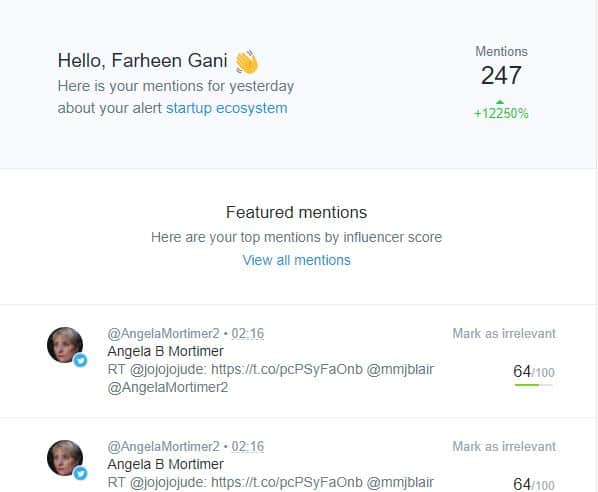 Mention helps you track conversations about your product on social media
