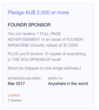 To get sponsored, look at what you can offer