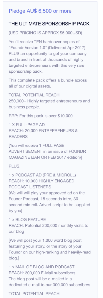 To get sponsored, look at what you can offer