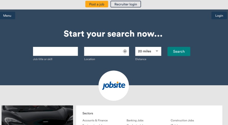 Jobsite.co.uk homepage copy