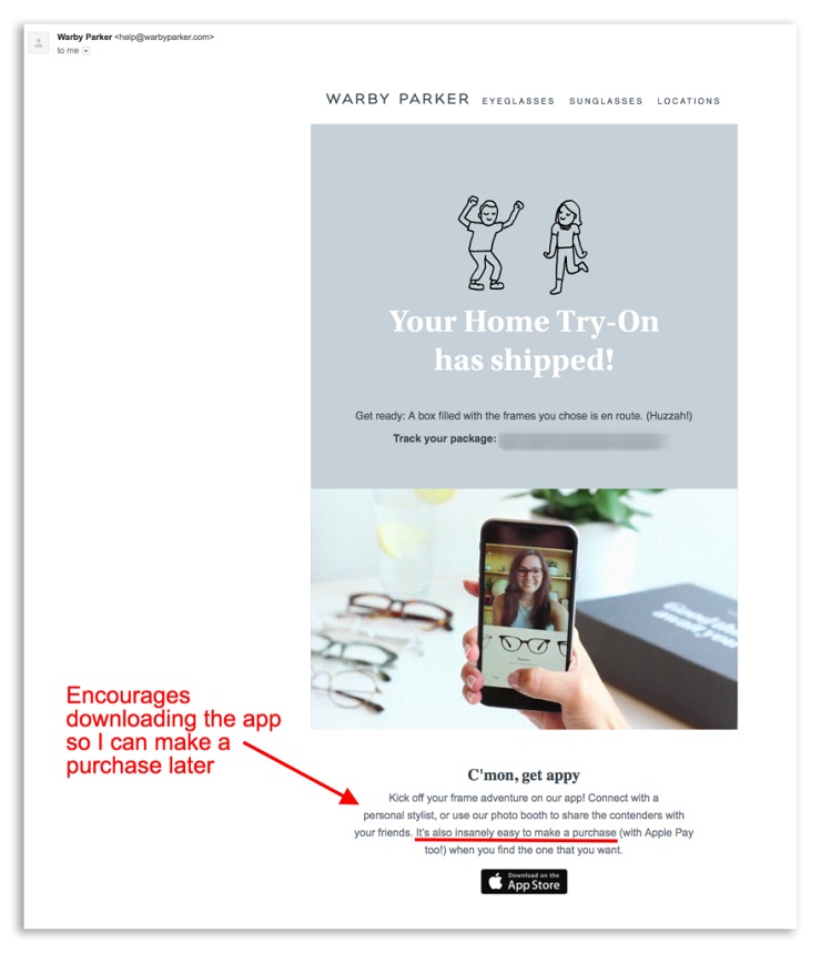 Warby Parker's email marketing automations