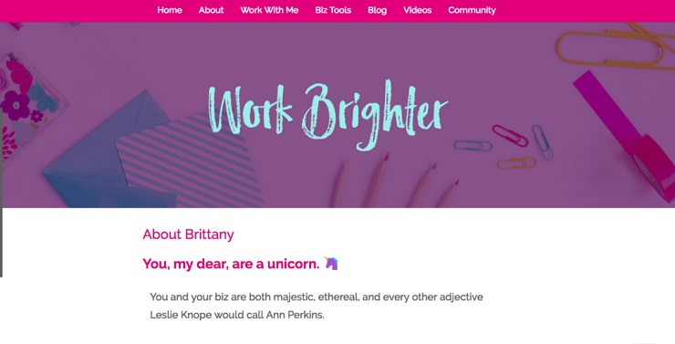work brighter homepage