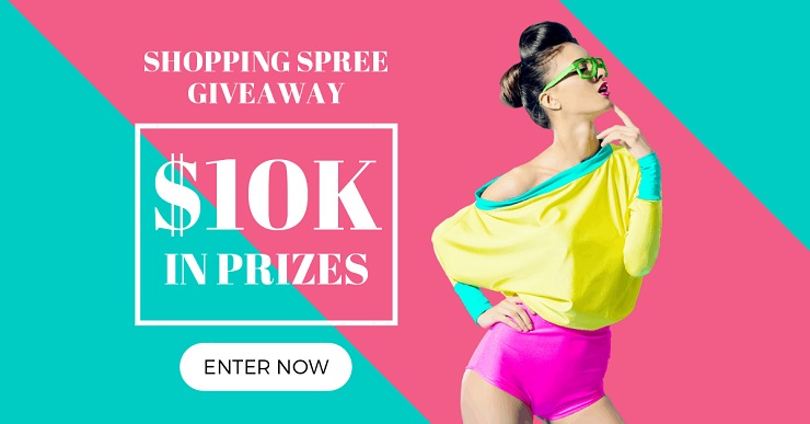 Build your audience contest image shopping spree giveaway