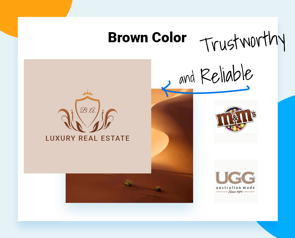 best logo colors brown color example