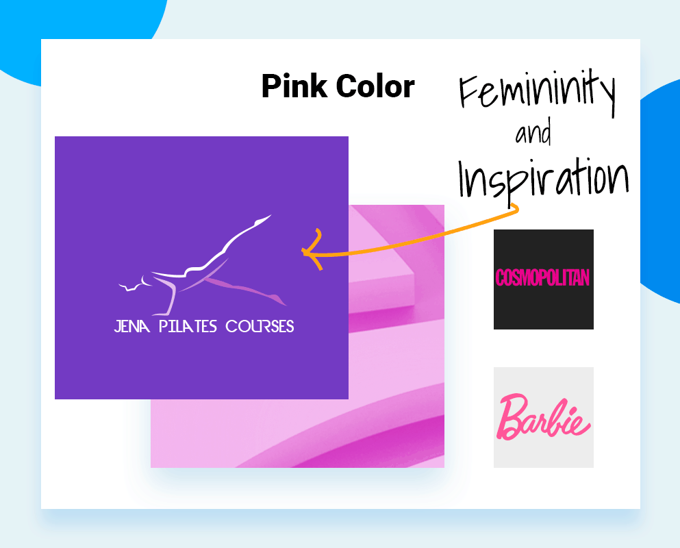 logo color schemes pink color example