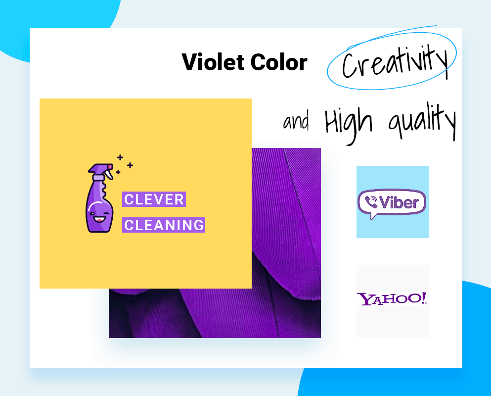 Best colors for company logo violet color