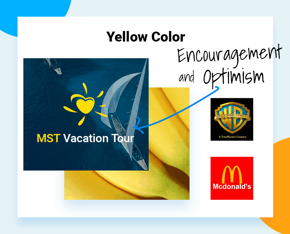 Best colors for company logo yellow color