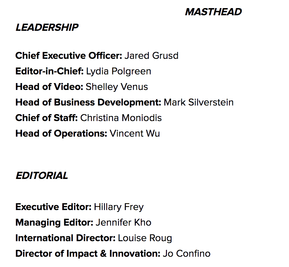 huffpost masthead showing Ecommerce growth