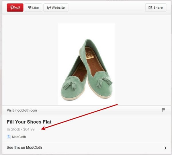 Product. Pin Example How to Turn Pinterest into the Ecommerce Sales Secret Weapon You’ve ...
