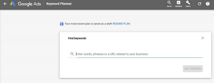 Adwords Keyword Planner growth hacking example
