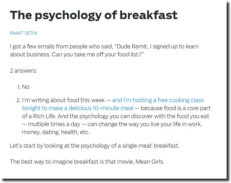 Ramit sethi on the psychology of breakfast