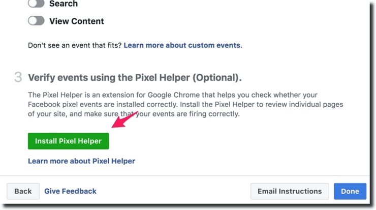 Get your first ecommerce sale, install pixel helper