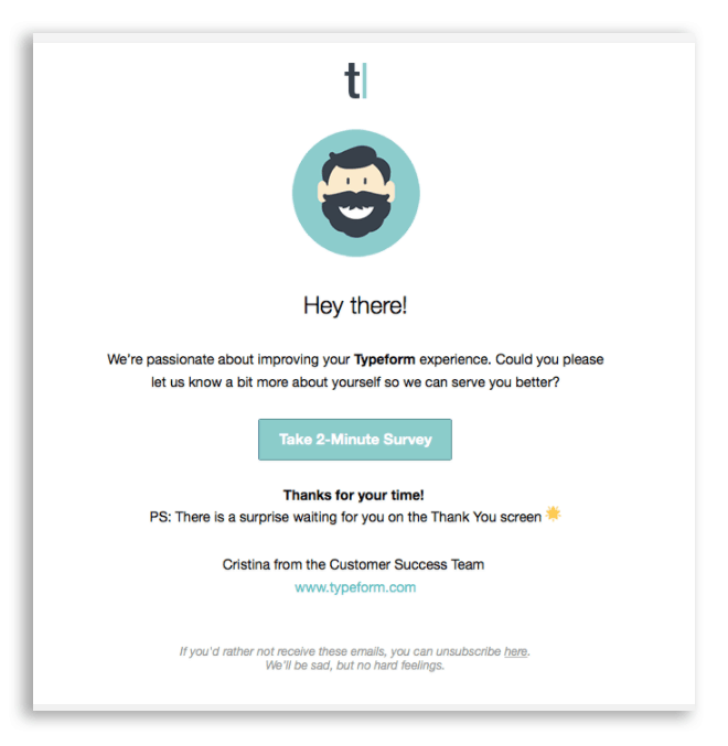 Typeform is another vital tool to use when doing Personalized Email marketing