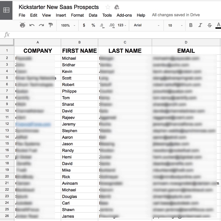 To get sponsored, make a list of prospects