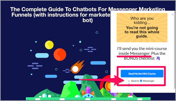 using Messenger bots as a CTA, instead of email opt-ins, to build your lists