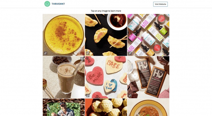 Linkin.bio link take you to Instagram grid where post is clickable is an example of how to monetize instagram