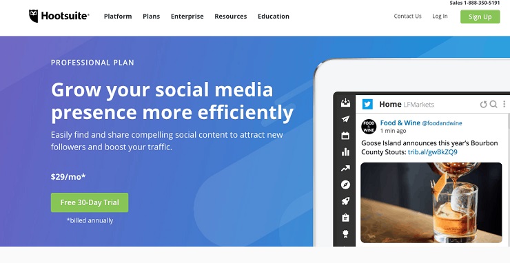 Hootsuite for Web and Social Media Presence is one examples of startup costs