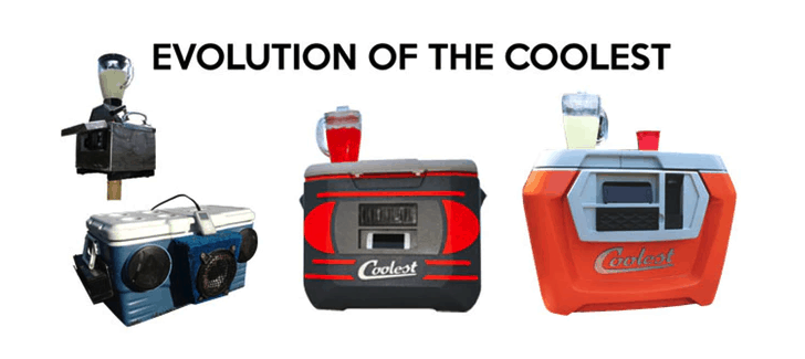 Coolest Coolers evolution of the design, giving backers a behind-the-scenes look at the design process