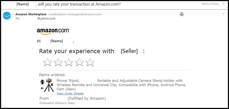Amazon ecommerce email marketing automation send customers quick emails asking for feedback