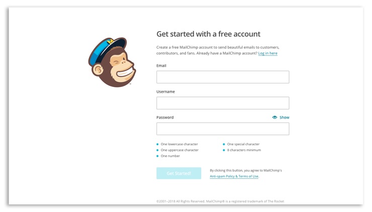 For blog monetization, Grow and Nurture Your Email List by signing up for a free MailChimp account