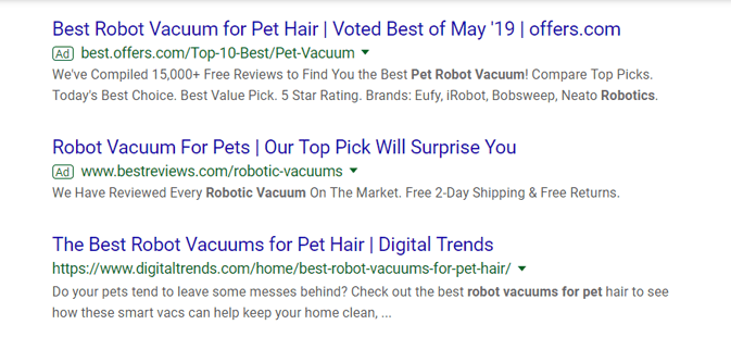 what some companies have done for people interested in robot vacuums, specifically for pet hair