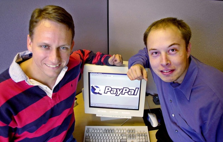 Elon Musk and Peter Thiel in 2000