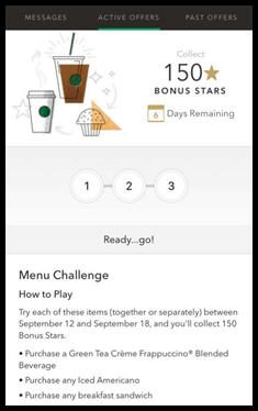 Starbucks rewards offers