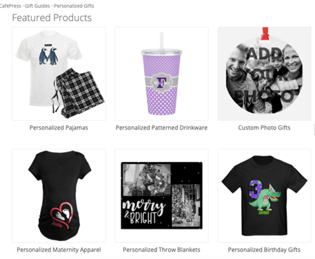 cafepress personalized gifts