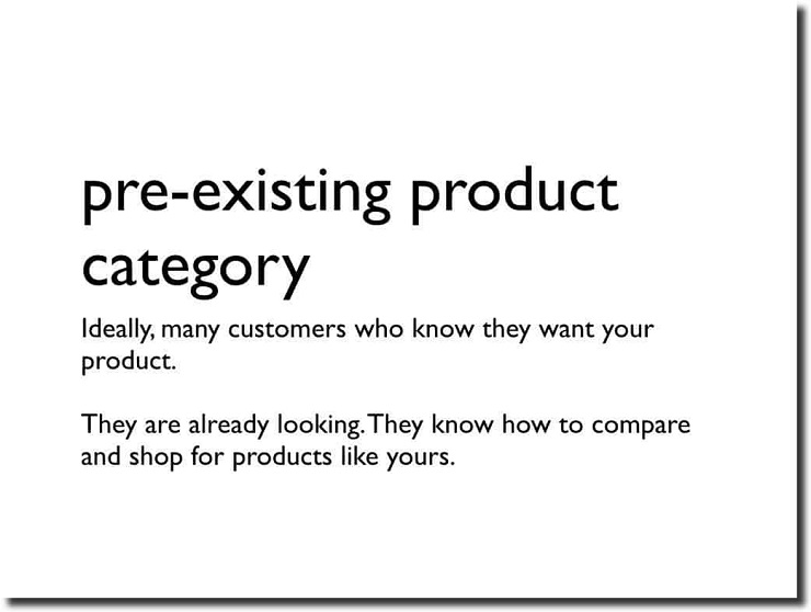 Pre-Existing Product Category