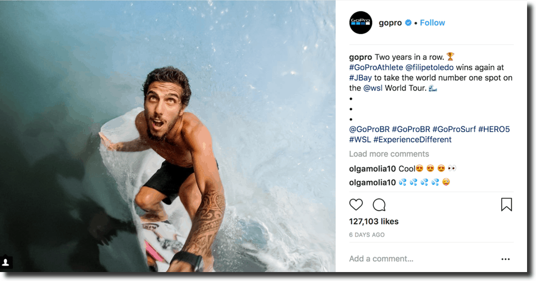 Growth hacking ecommerce strategies from GoPro video ugc