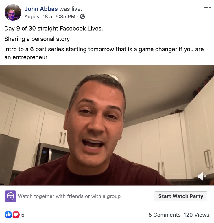 John Abbas Day 9 of 30 Facebook live