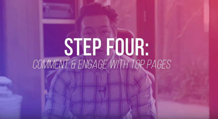 Step four Comment & Engage With Top Pages