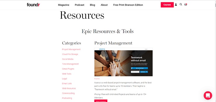 Foundr Epic Resources and Tools