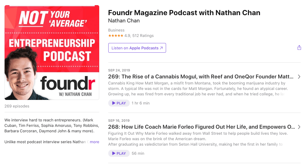 foundr magazine podcast with nathan chan