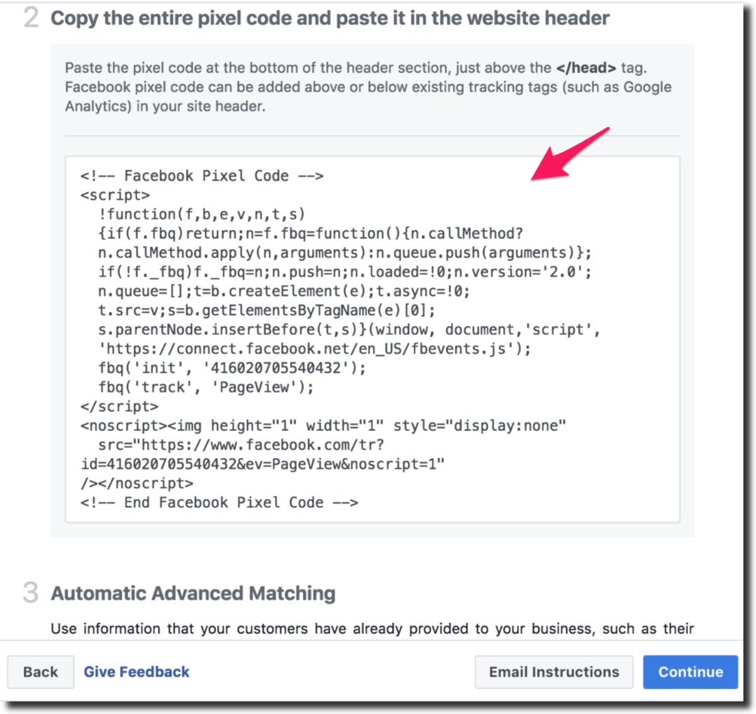 Generate your first ecommerce sale with facebook pixel code